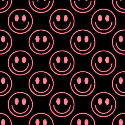 Click to get the codes for this image. Red Smiley Faces On Black Background Seamless, Smiley Faces, Colors  Red Background, wallpaper or texture for Blogger, Wordpress, or any phone, desktop or blog.
