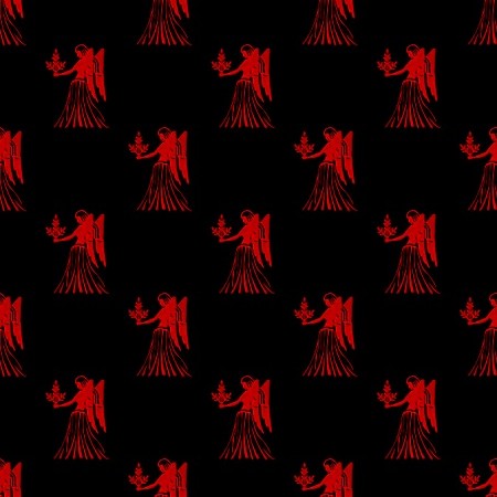 Click to get the codes for this image. Red Virgo Astrology On Black, Astrology  Zodiac Symbols Background, wallpaper or texture for, Blogger, Wordpress, or any web page, blog, desktop or phone.