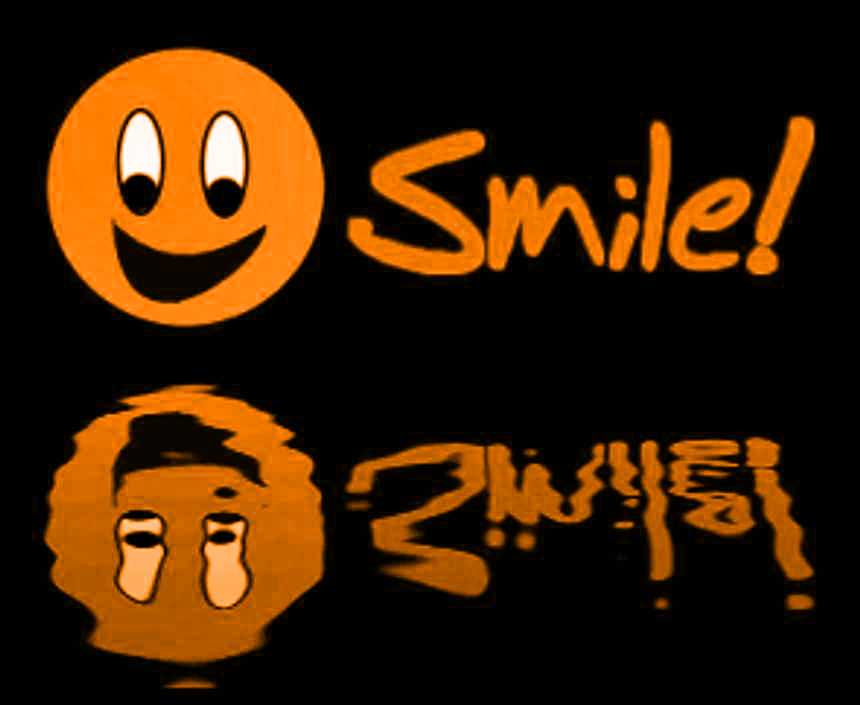 Click to get the codes for this image. Reflecting Orange Smile, Smiley Faces Background, wallpaper or texture for any blog, web page, phone or desktop