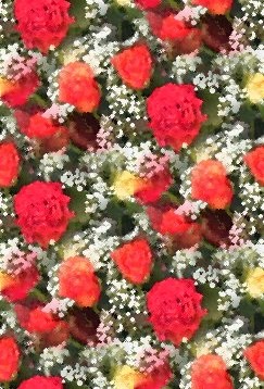 Click to get the codes for this image. Roses With Babys Breath Seamless Painting, Colors  Red, Flowers  Floral Designs Background, wallpaper or texture for Blogger, Wordpress, or any phone, desktop or blog.