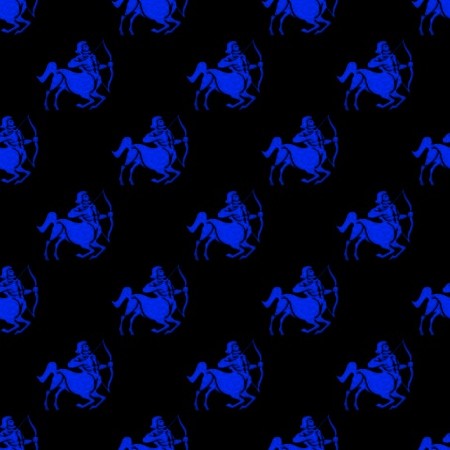 Click to get the codes for this image. Royal Blue Sagittarius Astrology On Black, Astrology  Zodiac Symbols Background, wallpaper or texture for, Blogger, Wordpress, or any web page, blog, desktop or phone.