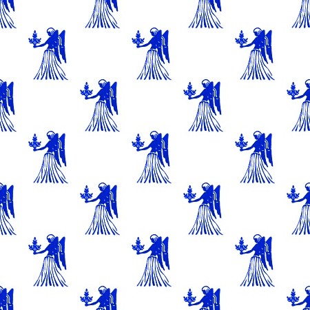 Click to get the codes for this image. Royal Blue Virgo Astrology On White, Astrology  Zodiac Symbols Background, wallpaper or texture for, Blogger, Wordpress, or any web page, blog, desktop or phone.