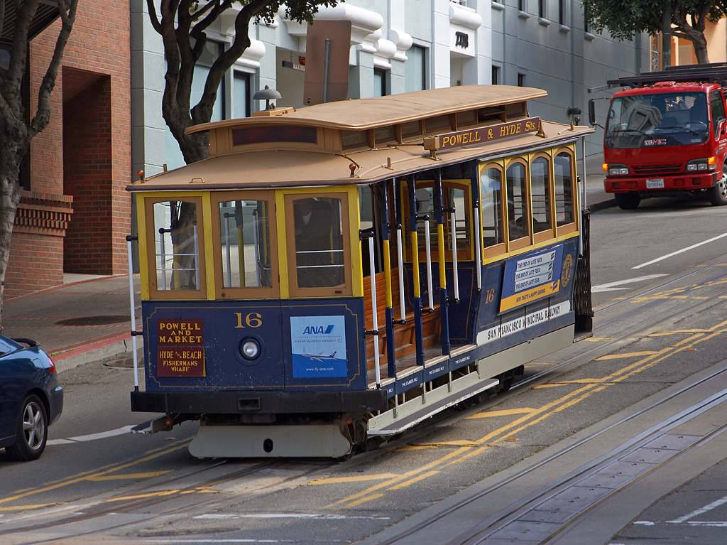 Click to get the codes for this image. San Francisco Cable Car, Cities  Buildings, Cars Boats Trains etc Background, wallpaper or texture for, Blogger, Wordpress, or any web page, blog, desktop or phone.