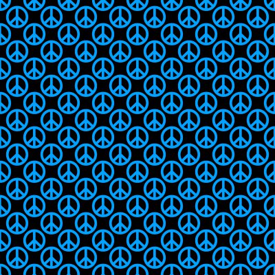 Click to get the codes for this image. Sky Blue Peace Signs On Black Background Seamless, Peace Signs, Colors  Blue Background, wallpaper or texture for Blogger, Wordpress, or any phone, desktop or blog.