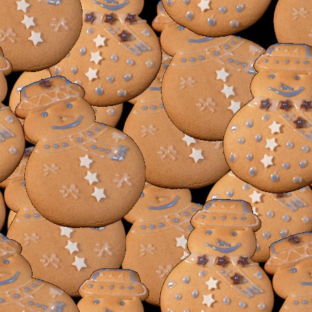 Click to get the codes for this image. Snowman Christmas Cookies Wallpaper Seamless, Holidays  Christmas Background, wallpaper or texture for Blogger, Wordpress, or any phone, desktop or blog.