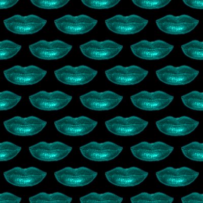 Click to get the codes for this image. Teal Lips On Black Background Seamless, Colors  Aqua, Lips and Kisses Background, wallpaper or texture for, Blogger, Wordpress, or any web page, blog, desktop or phone.