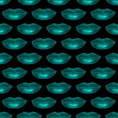Click to get the codes for this image. Teal Lips On Black Background Seamless, Colors  Aqua, Lips and Kisses Background, wallpaper or texture for, Blogger, Wordpress, or any web page, blog, desktop or phone.