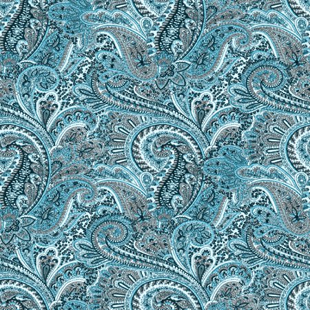 Click to get the codes for this image. Teal Paisley Pattern Background Seamless, Cloth Patterns, Paisleys, Colors  Aqua Background, wallpaper or texture for Blogger, Wordpress, or any phone, desktop or blog.