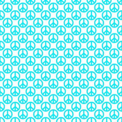Click to get the codes for this image. Teal Peace Signs On White Background Seamless, Peace Signs, Colors  Aqua Background, wallpaper or texture for Blogger, Wordpress, or any phone, desktop or blog.