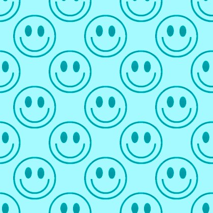 Click to get the codes for this image. Teal Smiley Faces Background Seamless, Smiley Faces, Colors  Red Background, wallpaper or texture for Blogger, Wordpress, or any phone, desktop or blog.