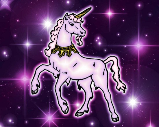 Click to get the codes for this image. Unicorn On Starry Background, Fantasy, Animals  Horses  Hooved Background, wallpaper or texture for, Blogger, Wordpress, or any web page, blog, desktop or phone.