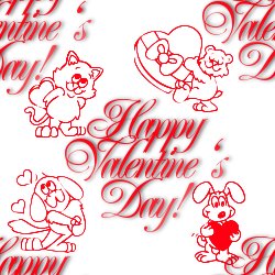 Click to get the codes for this image. Valentines Day Red Dingbats, Holidays  Valentines Day Background, wallpaper or texture for Blogger, Wordpress, or any phone, desktop or blog.