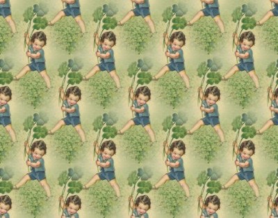 Click to get the codes for this image. Vintage Boy With Shamrocks Small, Saint Patrick's Day Background, wallpaper or texture for Blogger, Wordpress, or any phone, desktop or blog.