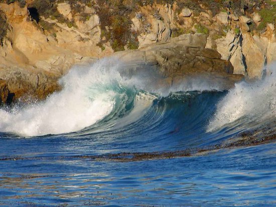 Click to get the codes for this image. Waves Near Big Sur, Nature Landscapes  Scenery, Ocean  Water Background, wallpaper or texture for any blog, web page, phone or desktop