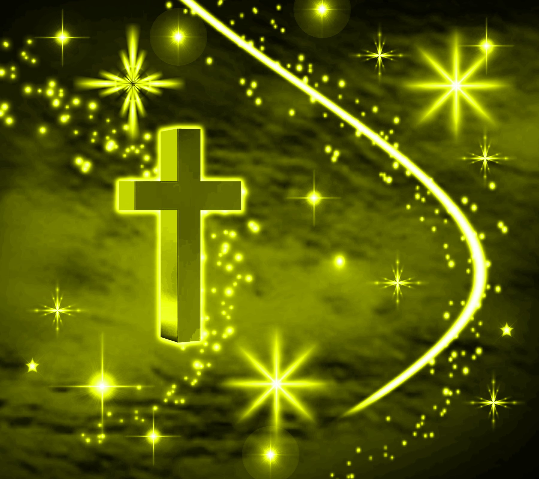 Click to get the codes for this image. Yellow Cross With Stars Background 1800x1600, Christian, Colors  Yellow and Gold Background, wallpaper or texture for, Blogger, Wordpress, or any web page, blog, desktop or phone.