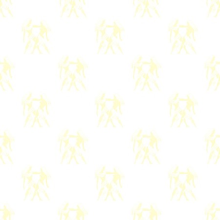 Click to get the codes for this image. Yellow Gemini Astrology Watermark On White, Astrology  Zodiac Symbols Background, wallpaper or texture for, Blogger, Wordpress, or any web page, blog, desktop or phone.
