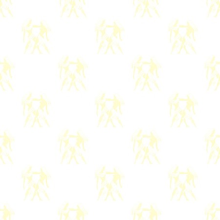 Click to get the codes for this image. Yellow Gemini Astrology Watermark On White, Astrology  Zodiac Symbols Background, wallpaper or texture for, Blogger, Wordpress, or any web page, blog, desktop or phone.