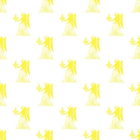 Click to get the codes for this image. Yellow Virgo Astrology On White, Astrology  Zodiac Symbols Background, wallpaper or texture for, Blogger, Wordpress, or any web page, blog, desktop or phone.