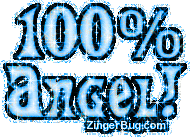 Click to get the codes for this image. 100 Percent Angel Blue Glitter Text Graphic, Angels Fairies and Mermaids, 100 Percent, Girly Stuff Free Image, Glitter Graphic, Greeting or Meme for Facebook, Twitter or any blog.
