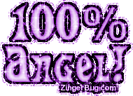 Click to get the codes for this image. 100 Percent Angel Purple Glitter Text Graphic, Angels Fairies and Mermaids, 100 Percent, Girly Stuff Free Image, Glitter Graphic, Greeting or Meme for Facebook, Twitter or any blog.