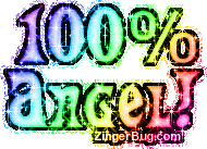 Click to get the codes for this image. 100 Percent Angel Rainbow Glitter Text Graphic, Angels Fairies and Mermaids, 100 Percent, Girly Stuff Free Image, Glitter Graphic, Greeting or Meme for Facebook, Twitter or any blog.