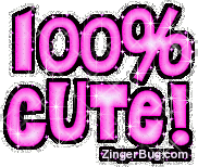 Click to get the codes for this image. 100 Percent Cute Pink Glitter Text Graphic, 100 Percent, Girly Stuff, Cute  Cutie Free Image, Glitter Graphic, Greeting or Meme for Facebook, Twitter or any blog.