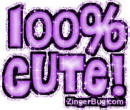Click to get the codes for this image. 100 Percent Cute Purple Glitter Text Graphic, 100 Percent, Girly Stuff, Cute  Cutie Free Image, Glitter Graphic, Greeting or Meme for Facebook, Twitter or any blog.