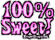 Click to get the codes for this image. 100 Percent Sweet Pink Glitter Text Graphic, 100 Percent, Girly Stuff, Sweet  Sweetie Free Image, Glitter Graphic, Greeting or Meme for Facebook, Twitter or any forum or blog.