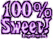 Click to get the codes for this image. 100 Percent Sweet Purple Glitter Text Graphic, 100 Percent, Girly Stuff, Sweet  Sweetie Free Image, Glitter Graphic, Greeting or Meme for Facebook, Twitter or any forum or blog.