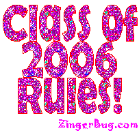 Click to get the codes for this image. Class Of 2006 rules Glitter Text Graphic, Class Of 2006 Free glitter graphic image designed for posting on Facebook, Twitter or any forum or blog.