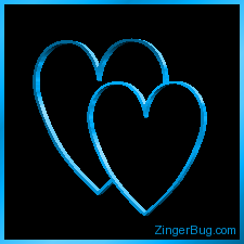 Click to get the codes for this image. 2 Hearts 3D Blue Graphic, Hearts, Hearts Free Image, Glitter Graphic, Greeting or Meme for Facebook, Twitter or any blog.