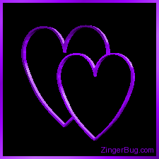 Click to get the codes for this image. 2 Hearts 3D Purple Graphic, Hearts, Hearts Free Image, Glitter Graphic, Greeting or Meme for Facebook, Twitter or any blog.