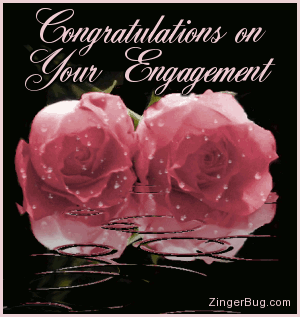 Click to get the codes for this image. 2 Roses Congratulations On Your Engagement, Weddings  Engagements, Congratulations, Popular Favorites Glitter Graphic, Comment, Meme, GIF or Greeting