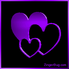 Click to get the codes for this image. 3D Graphic 3 Hearts Purple, Hearts, Hearts Free Image, Glitter Graphic, Greeting or Meme for Facebook, Twitter or any blog.