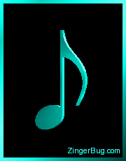Click to get the codes for this image. 3D Graphic Aqua Eighth Note, Music Comments, Musical Symbols  Instruments Free Image, Glitter Graphic, Greeting or Meme for Facebook, Twitter or any blog.