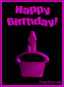 Click to get the codes for this image. 3d Birthday Cupcake, Birthday Cakes, 3D Birthday Graphics, Happy Birthday Free Image, Glitter Graphic, Greeting or Meme for Facebook, Twitter or any forum or blog.