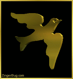 Click to get the codes for this image. 3D Graphic Dove Gold, Animals, Animals  Birds Free Image, Glitter Graphic, Greeting or Meme for Facebook, Twitter or any forum or blog.