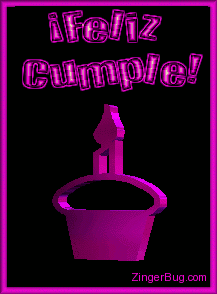 Click to get the codes for this image. 3d Feliz Cumple Cupcake, Feliz Cumpleanos Spanish, Happy Birthday, Happy Birthday Free Image, Glitter Graphic, Greeting or Meme for Facebook, Twitter or any forum or blog.