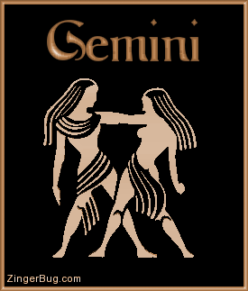 Click to get the codes for this image. 3d Gemini Brown Astrological Sign, Gemini Free Glitter Graphic, Animated GIF for Facebook, Twitter or any forum or blog.