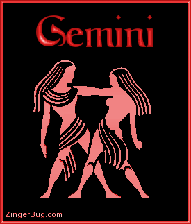 Click to get the codes for this image. 3d Gemini Red Astrological Sign, Gemini Free Glitter Graphic, Animated GIF for Facebook, Twitter or any forum or blog.