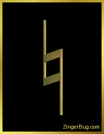 Click to get the codes for this image. 3D Graphic Gold Natural Sign, Music Comments, Musical Symbols  Instruments Free Image, Glitter Graphic, Greeting or Meme for Facebook, Twitter or any blog.