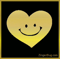 Click to get the codes for this image. 3D Graphic Gold Smile Heart, Smiley Faces, Hearts, Hearts, Smiley and Other Faces Free Image, Glitter Graphic, Greeting or Meme for Facebook, Twitter or any blog.