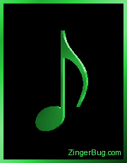 Click to get the codes for this image. 3D Graphic Green Eighth Note, Music Comments, Musical Symbols  Instruments Free Image, Glitter Graphic, Greeting or Meme for Facebook, Twitter or any blog.