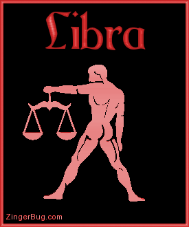 Click to get the codes for this image. 3d Libra Red Astrological Sign, Libra Free Glitter Graphic, Animated GIF for Facebook, Twitter or any forum or blog.