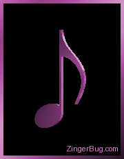Click to get the codes for this image. 3D Graphic Mauve Eighth Note, Music Comments, Musical Symbols  Instruments Free Image, Glitter Graphic, Greeting or Meme for Facebook, Twitter or any blog.