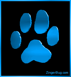 Click to get the codes for this image. 3D Graphic Pawprint Blue, Animals  Cats, Animals  Dogs, Animals  Cats Free Image, Glitter Graphic, Greeting or Meme for Facebook, Twitter or any forum or blog.