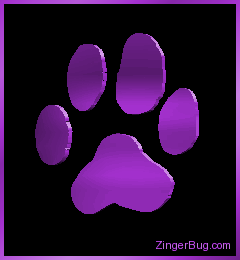 Click to get the codes for this image. 3D Graphic Pawprint Purple, Animals  Cats, Animals  Dogs, Animals  Cats Free Image, Glitter Graphic, Greeting or Meme for Facebook, Twitter or any forum or blog.