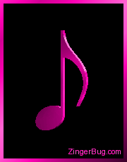 Click to get the codes for this image. 3D Graphic Pink Eighth Note, Music Comments, Musical Symbols  Instruments Free Image, Glitter Graphic, Greeting or Meme for Facebook, Twitter or any blog.