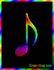 Click to get the codes for this image. 3D Graphic Rainbow Eighth Note, Music Comments, Musical Symbols  Instruments Free Image, Glitter Graphic, Greeting or Meme for Facebook, Twitter or any blog.