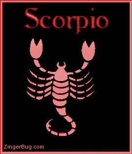 3d Scorpio Red Astrological Sign.